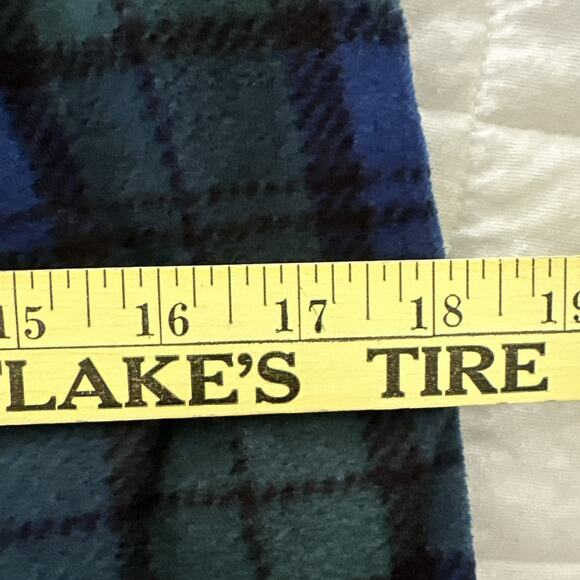BERKLEY JENSEN Lot 2 Mens Pajama Pants Medium Blue Plaid Fleece Drawstring - Picture 12 of 16